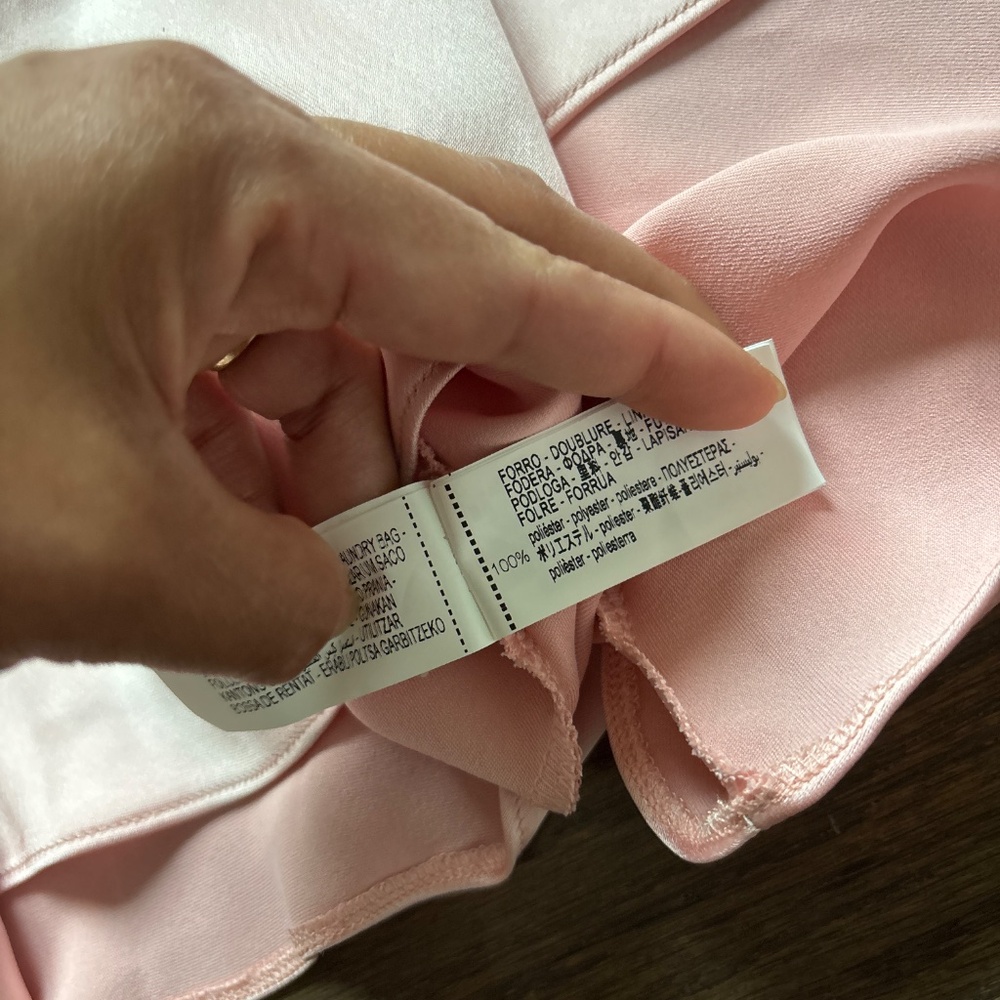 NWT Zara Pink Satin Slip midi Dress - Picture 9 of 11